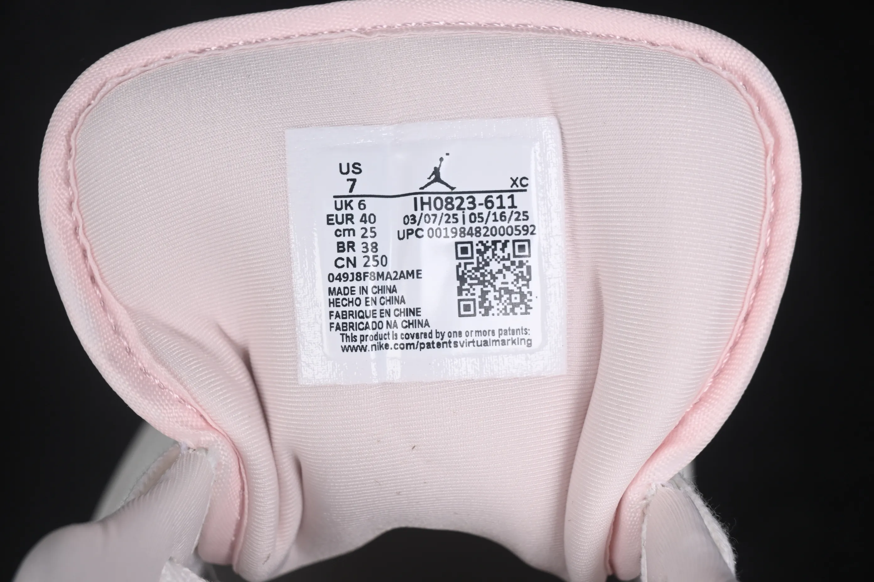 All categories Air Jordan Jordan series basketball shoes Air Jordan 1 Low G version pure original Air Jordan 1 Low AJ1 Joe 1 Sakura pink low-top retro culture basketball shoes IH0823-611